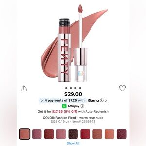 Fenty Beauty ICON Velvet liquid lipstick in Fashion Fiend